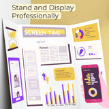 BAZIC 36" X 48" White Tri-Fold Corrugated Presentation Board, Case Pack of 24