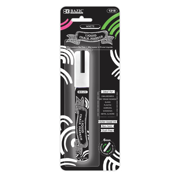 BAZIC White Liquid Chalk Marker (24-PACK)