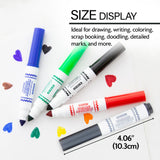 BAZIC 10 Colors Broad Line Mini Washable Markers, pack of 24
