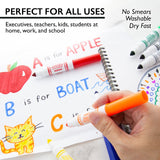 BAZIC 10 Colors Broad Line Mini Washable Markers, pack of 24