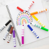BAZIC 10 Colors Broad Line Mini Washable Markers, pack of 24