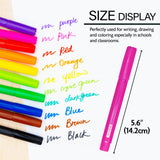 BAZIC 10 Classic Colors Broad Line Jumbo Washable Markers, pack of 24