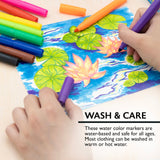 BAZIC 10 Classic Colors Broad Line Jumbo Washable Markers, pack of 24