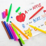 BAZIC 10 Classic Colors Broad Line Jumbo Washable Markers, pack of 24