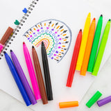 BAZIC 10 Classic Colors Broad Line Jumbo Washable Markers, pack of 24