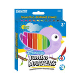 BAZIC 10 Classic Colors Broad Line Jumbo Washable Markers, pack of 24