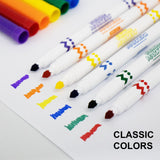 BAZIC Washable Markers Fine Line 10 Color Coloring Marker (10/Pack), 24-Packs