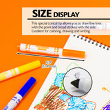 BAZIC 8 Colors Broad Line Jumbo Washable Markers, pack of 24