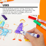 BAZIC 8 Colors Broad Line Jumbo Washable Markers, pack of 24