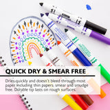 BAZIC 8 Colors Broad Line Jumbo Washable Markers, pack of 24