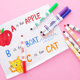 BAZIC 8 Colors Broad Line Jumbo Washable Markers, pack of 24