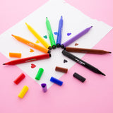 BAZIC 8 Colors Jumbo Triangle Washable Markers, pack of 24