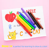 BAZIC 8 Colors Jumbo Triangle Washable Markers, pack of 24