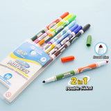 BAZIC 8 Double-Tip Washable Markers, pack of 24