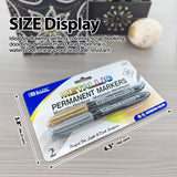 BAZIC Silver & Gold Metallic Markers (2/Pack), pack of 24