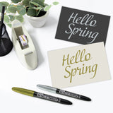 BAZIC Silver & Gold Metallic Markers (2/Pack), pack of 24