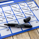 BAZIC Permanent Marker Dual Fine Tip Chisel Point Black Markers (2/Pack), 24-Packs