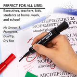 BAZIC Assorted Colors Chisel Tip Desk Style Permanent Markers (3/Pack), pack of 24