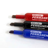 BAZIC Black Chisel Tip Desk Style Permanent Markers (3/Pack), pack of 24
