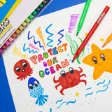 BAZIC 10 Colors Fine Line Washable Markers, pack of 24
