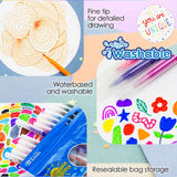 BAZIC 10 Colors Fine Line Washable Markers, pack of 24