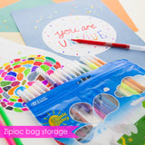 BAZIC 20 Colors Fine Line Washable Markers, pack of 24