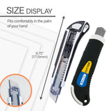 BAZIC Heavy Duty Self Loading Cutter w/ Grip + 2 Replacement Blades, pack of 12