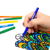 BAZIC 24 Classic Colors Fine Line Washable Markers, pack of 24