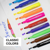 BAZIC 10 Colors Washable Scented Markers, pack of 24