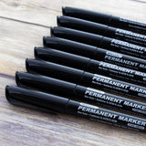 BAZIC Black Fine Tip Permanent Markers w/ Pocket Clip (8/Pack), pack of 24