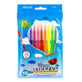 BAZIC 10 Colors Fine Line Washable Markers, pack of 24