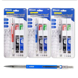 BAZIC 2.0 mm Drawing & Sketching Mechanical Pencil w/ Ceramic High-Quality HB 2B 4B 6B Lead, pack of 12