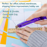 BAZIC Utility Knife Box Cutter 18mm, 9mm Blade, Retractable Snap-Off Razor Blades (2/Pack), 24-Pack