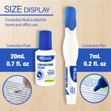 BAZIC Metal Tip Correction Pen & Correction Fluid (2/Pack), pack of 24
