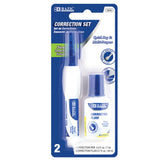 BAZIC Metal Tip Correction Pen & Correction Fluid (2/Pack), pack of 24