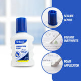 BAZIC 0.7 FL OZ (20 mL) Correction Fluid w/ Foam Brush, pack of 12