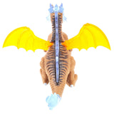 Prehistoric Past Walking Dinosaur With Wings Toy With Lights And Sound - Brown