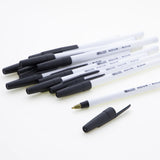 BAZIC Ballpoint Pen Nova Black Color Stick Pens, 1.0 mm, (12/Pack), 12-Pack