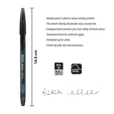 BAZIC Arrow Black Stick Pen (10/Pack), pack of 24