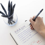 BAZIC Arrow Black Stick Pen (10/Pack), pack of 24