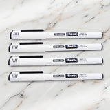 BAZIC Fiero Black Fiber Tip Fineliner Pen (4/Pack), pack of 24