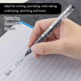BAZIC Dayton Black Rollerball Pen with Metal Clip (3/Pack), pack of 24