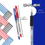 BAZIC G-Flex Assorted Color Oil Gel Ink Pen, 0.7 mm Medium Point, (4/Pack), 24-Pack