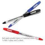 BAZIC G-Flex Assorted Color Oil Gel Ink Pen, 0.7 mm Medium Point, (4/Pack), 24-Pack
