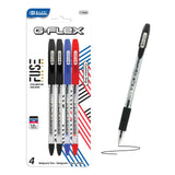 BAZIC G-Flex Assorted Color Oil Gel Ink Pen, 0.7 mm Medium Point, (4/Pack), 24-Pack