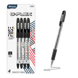 BAZIC G-Flex Black Oil-Gel Ink Pen w/ Cushion Grip (4/Pack), pack of 24