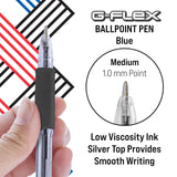 BAZIC G-Flex Black Oil-Gel Ink Pen w/ Cushion Grip (4/Pack), pack of 24