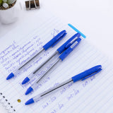 BAZIC G-Flex Blue Oil-Gel Ink Pen w/ Cushion Grip (4/Pack), pack of 24