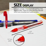 BAZIC Taylor Assorted Color Rollerball Pen (3/Pack), pack of 24