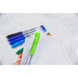 BAZIC 4 Color G-Flex Oil-Gel Ink Pen w/ Cushion Grip, pack of 24